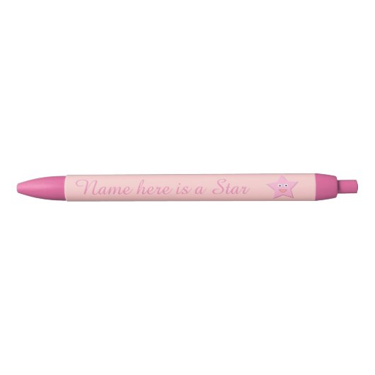 roze ster Aangepaste pen (Voorkant)