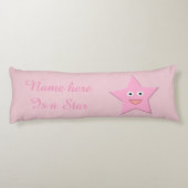 roze ster - Aangepaste serie Lichaamskussen (Achterkant)