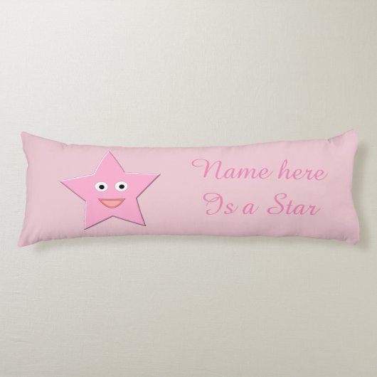 roze ster - Aangepaste serie Lichaamskussen (Voorkant)