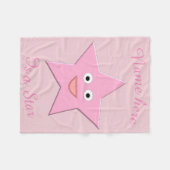  roze ster aangepaste ventilatorbank fleece deken (Voorkant (Horizontaal))