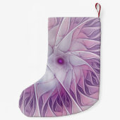 Roze ster Abstracte fractal Art Name Kleine Kerstsok (Achterkant)