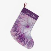 Roze ster Abstracte fractal Art Name Kleine Kerstsok (Voorkant (Hangend))