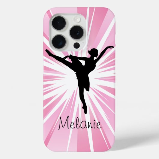 Roze ster Ballerina Case-Mate iPhone Case (Achterkant)