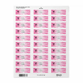 Roze ster Ballerina Etiket (Full Sheet)