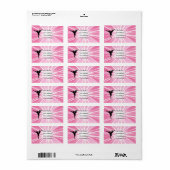 Roze ster Ballerina Etiket (Full Sheet)