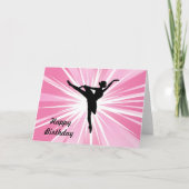 Roze ster Ballerina Kaart (Voorkant)