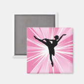 Roze ster Ballerina Magneet (Voorkant / Achterkant)