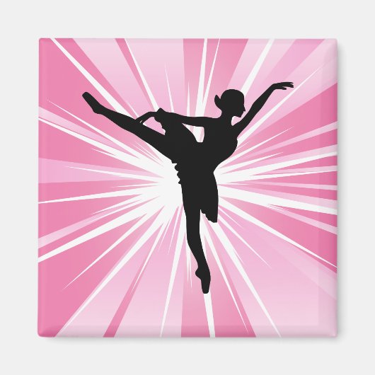 Roze ster Ballerina Magneet (Voorkant)