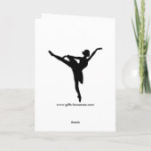 Roze ster Ballerina Verjaardag Kaart (Achterkant)