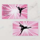 Roze ster Ballerina Visitekaartje (Voorkant / Achterkant)