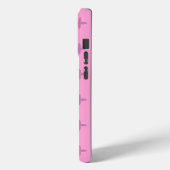 Roze Ster Bloemblad Stippenpatroon Case-Mate iPhone Case (Achterkant / Links)