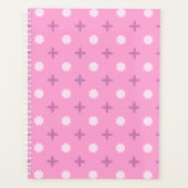 Roze Ster Bloemblad Stippenpatroon Planner (Voorkant)