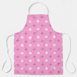 Roze Ster Bloemblad Stippenpatroon Schort