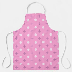 Roze Ster Bloemblad Stippenpatroon Schort