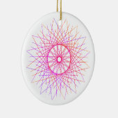 Roze Ster Doodle Ceramic#28 Keramisch Ornament (Rechts)