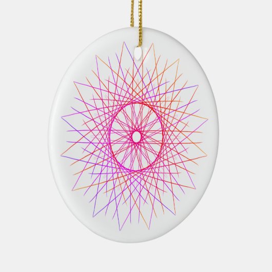 Roze Ster Doodle Ceramic#28 Keramisch Ornament (Rechts)