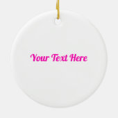 Roze Ster Doodle Ceramic#28 Keramisch Ornament (Achterkant)