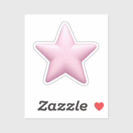 Roze Ster Emoji – Cute en Stralende Icoon Kunst Sticker