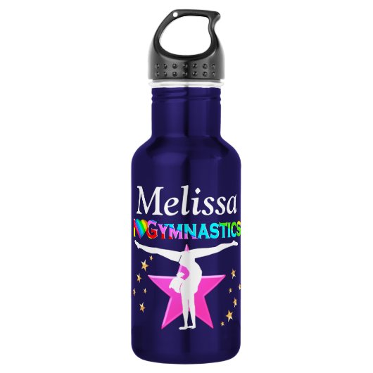 ROZE STER GEPERSONALISEERDE GYMNAST WATERFLES (Voorkant)