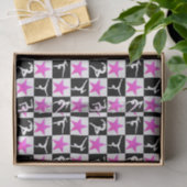 ROZE STER GYMNASTIEK ONTWERP TISSUEPAPIER (Geschenk)