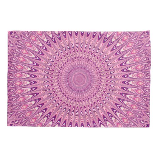 Roze ster mandala kussensloop (Achterkant)