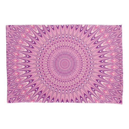 Roze ster mandala kussensloop (Voorkant)