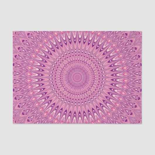 Roze ster mandala tissuepapier (Voorkant)