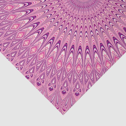 Roze ster mandala tissuepapier (Detail)