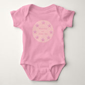 roze ster op maat romper (Voorkant)