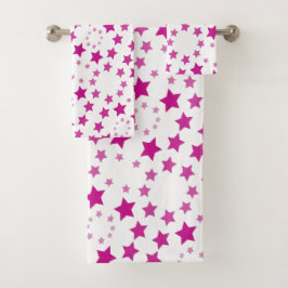 Roze ster Patterned handdoek Set