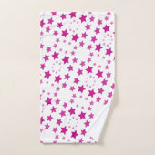 Roze ster Patterned handdoek Set (Handdoek)