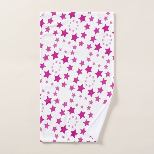 Roze ster Patterned handdoek Set (Handdoek)