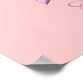  roze ster Poster (Hoek)
