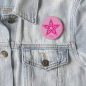 roze ster ronde button 5,7 cm (In situ)