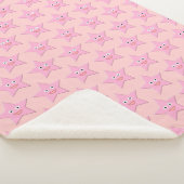 roze ster Sherpa Blanket Deken (3/4)