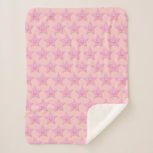 roze ster Sherpa Blanket Deken