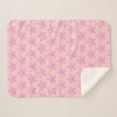 roze ster Sherpa Blanket Deken (Voorkant (horizontaal))