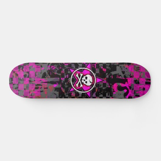 Roze ster skateboard (Horizontaal)