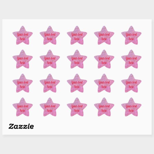 Roze Ster Sticker (Vel)