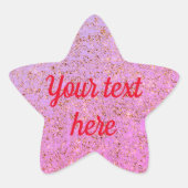 Roze Ster Sticker (Voorkant)
