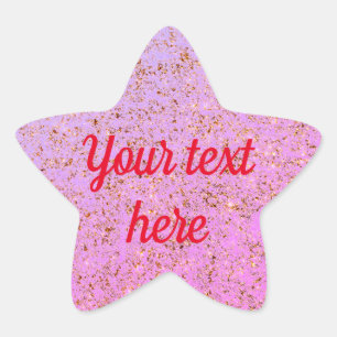 Roze Ster Sticker