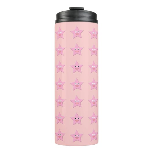  roze ster thermisch getumbler thermosbeker (Voorkant)