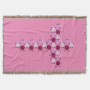 Roze ster van David Cross Optical Illusion Deken