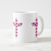 Roze ster van David Cross Optical Illusion Grote Koffiekop (Voorkant rechts)