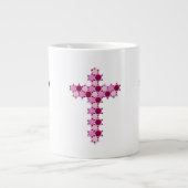 Roze ster van David Cross Optical Illusion Grote Koffiekop (Voorkant)