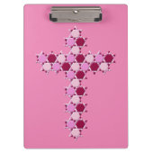 Roze ster van David Cross Optical Illusion Klembord (Voorkant)