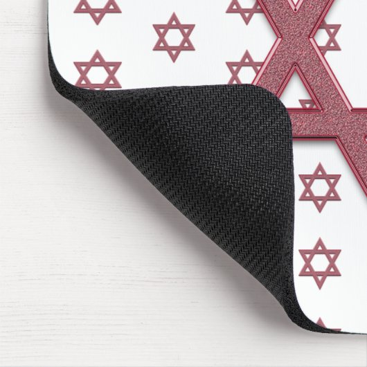 Roze ster van David Seamless Muismat (Hoek)