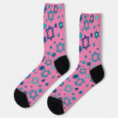 Roze - Ster van David Socks Sokken (Links)