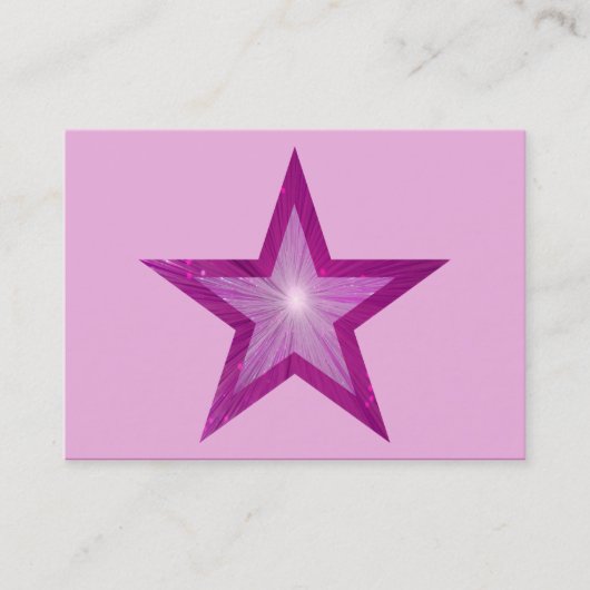 Roze Ster-visitekaartje model doorlopend bleek roz Visitekaartje (Voorkant)