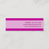 Roze ster visitekaartje palr stripe skinny (Achterkant)